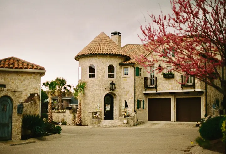 Stone built house in Dallas, Texas
